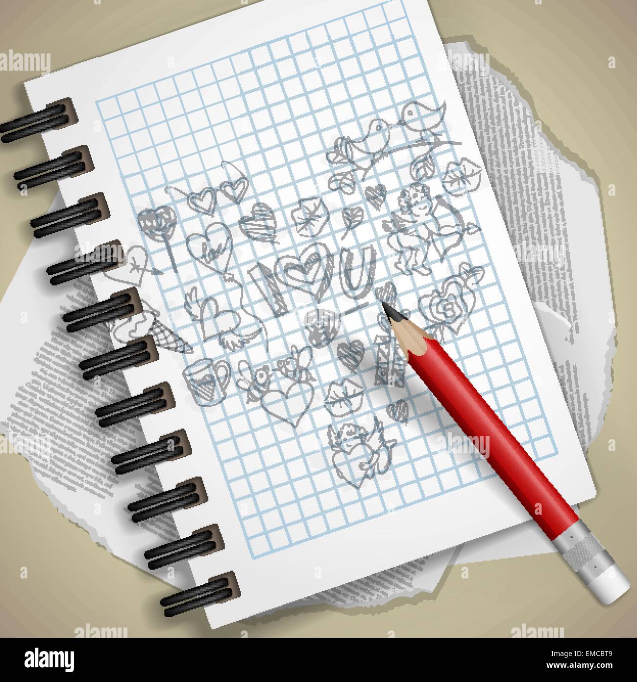 Valentines Day Symbol's Stock Vector Image & Art - Alamy