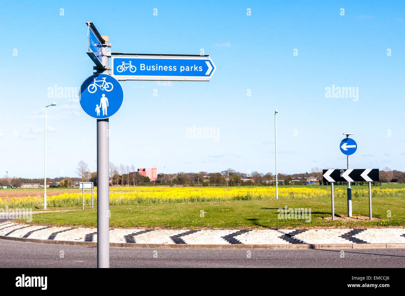 Direction for Business Parks in Bury St Edmunds, England Stock Photo