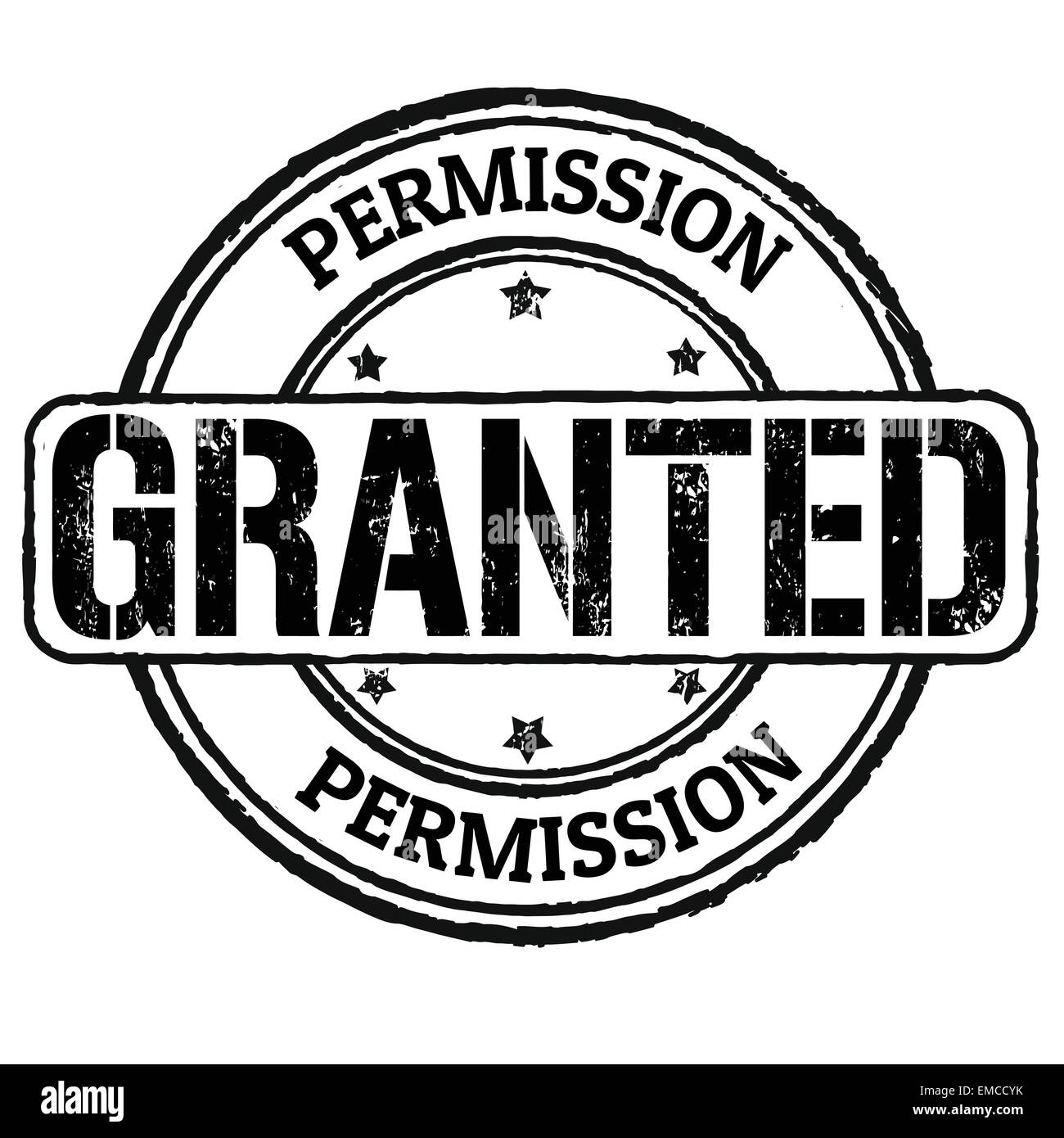 Permission granted stamp Stock Vector