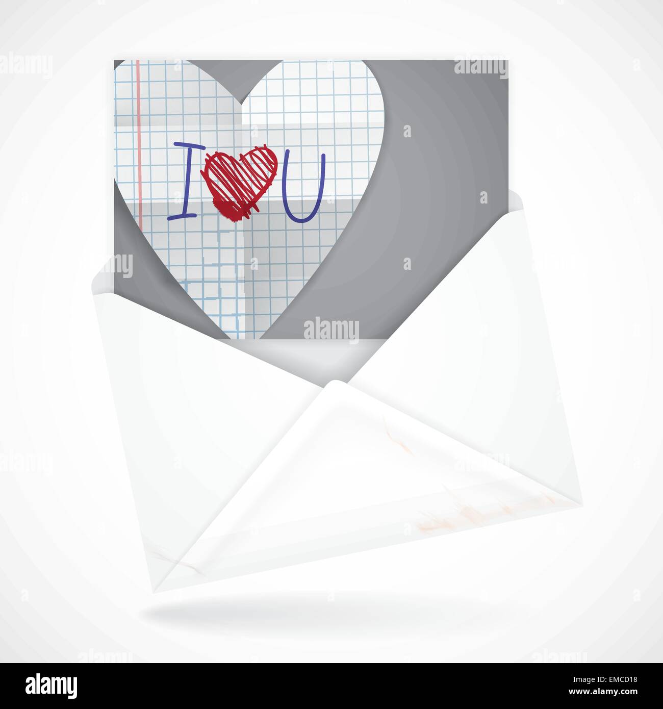 Valentines notebook message card Stock Vector Images - Alamy