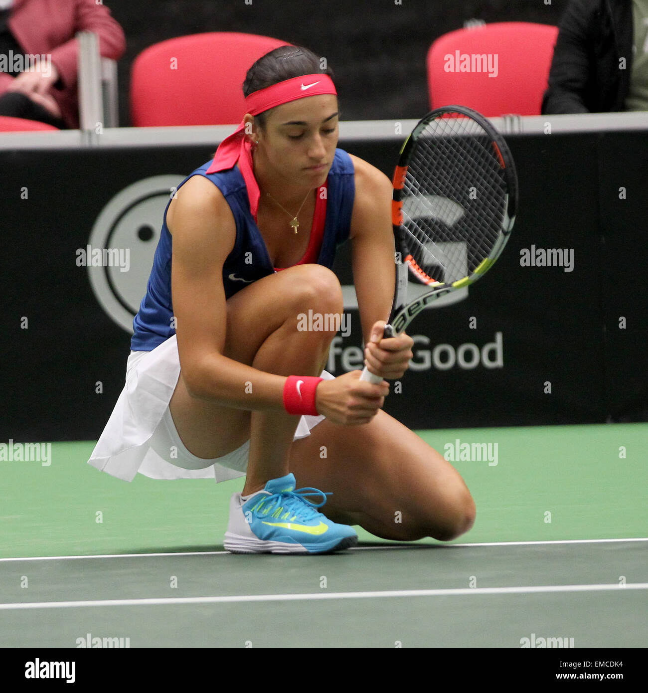 Ostrava, Czech Republic. 19th Apr, 2015. French tennis player Caroline ...