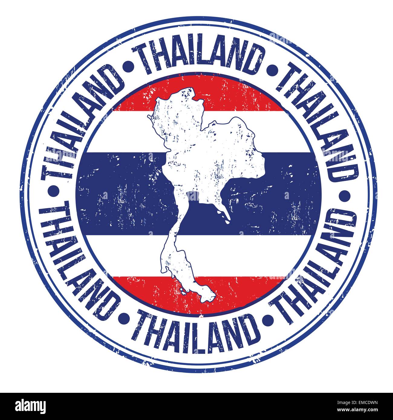 Thailand stamp Stock Vector