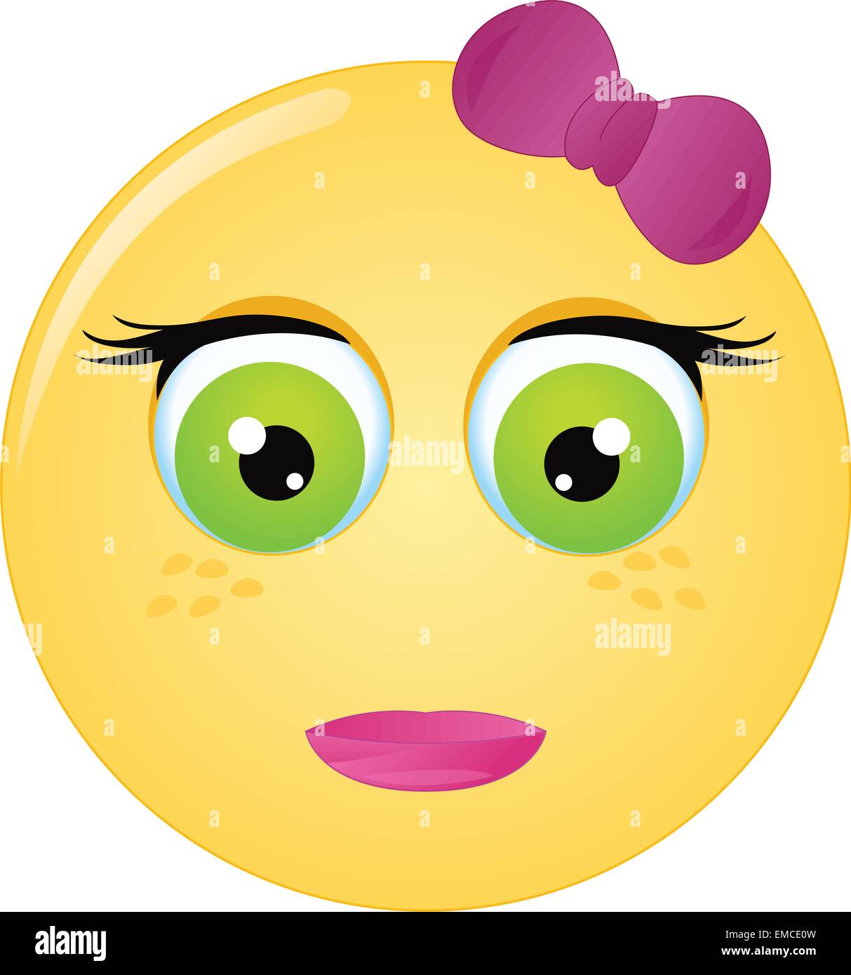 Emoticon Girl Stock Vector Image Art Alamy