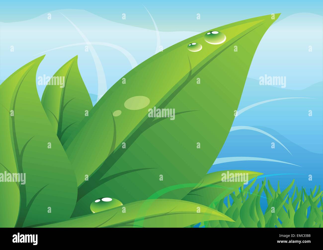 leaves with sky background Stock Vector Image & Art - Alamy
