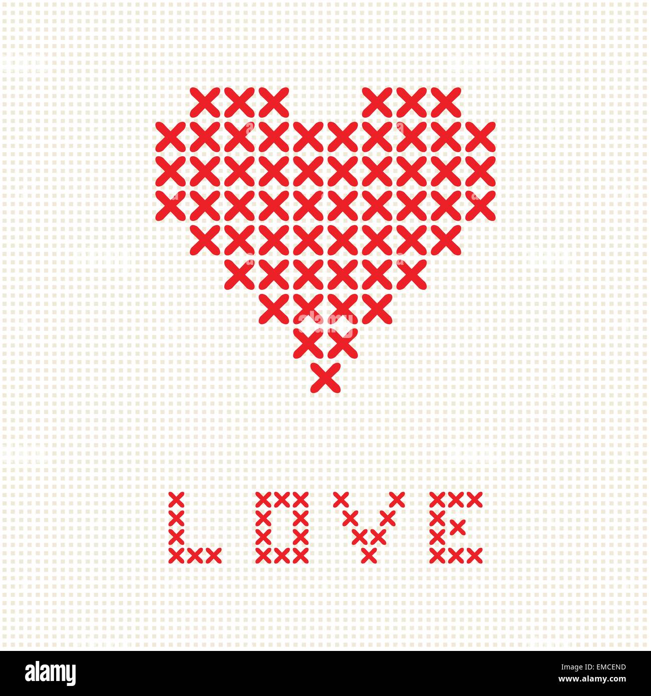 Cross stitch heart hi-res stock photography and images - Alamy