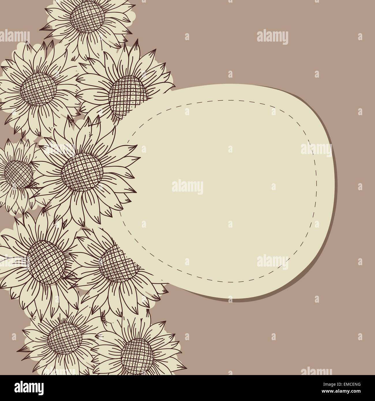 seamless vintage ornament with sunflowers Stock Vector Image & Art - Alamy