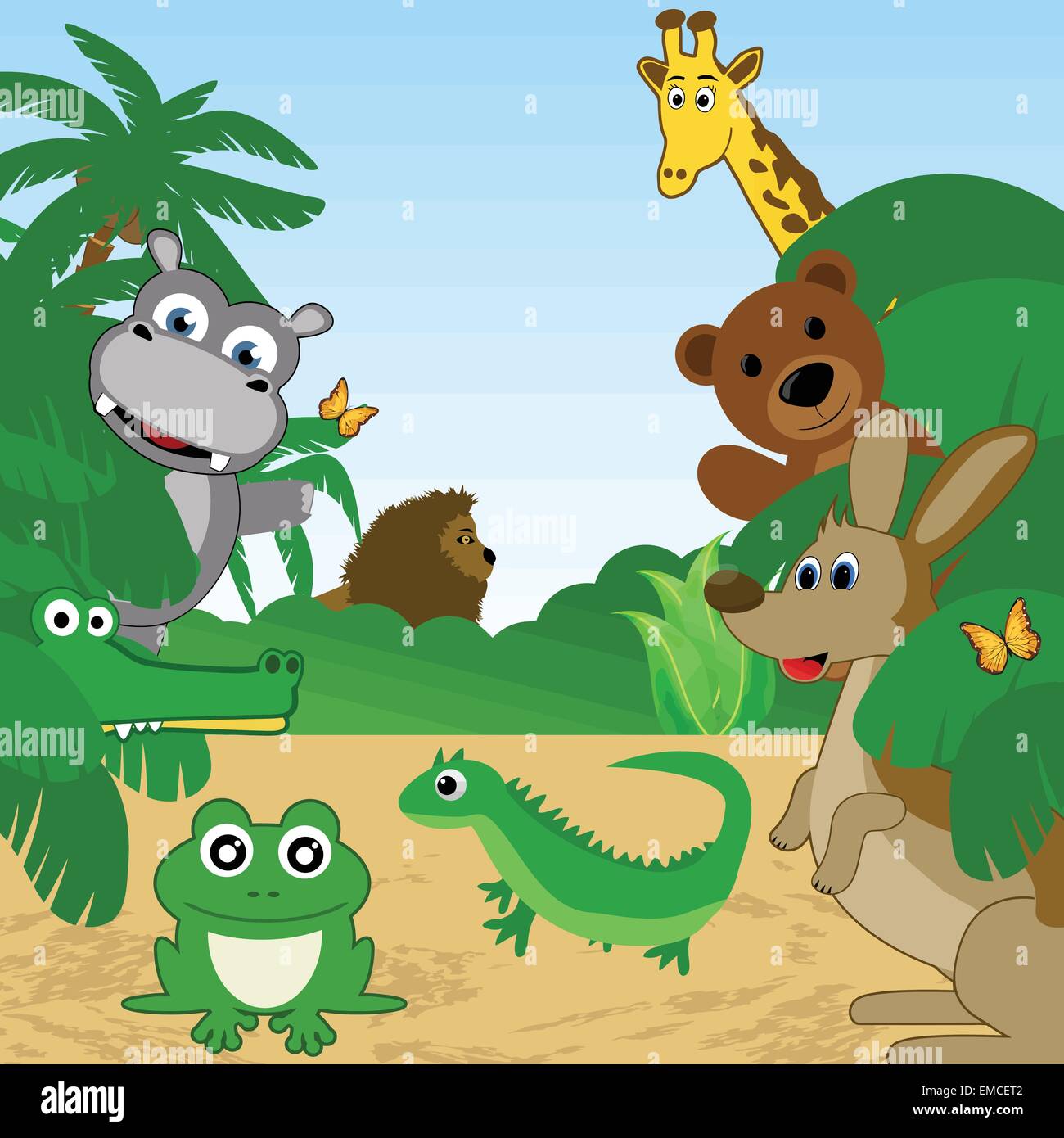 Funny animal cartoon Stock Vector Image & Art - Alamy