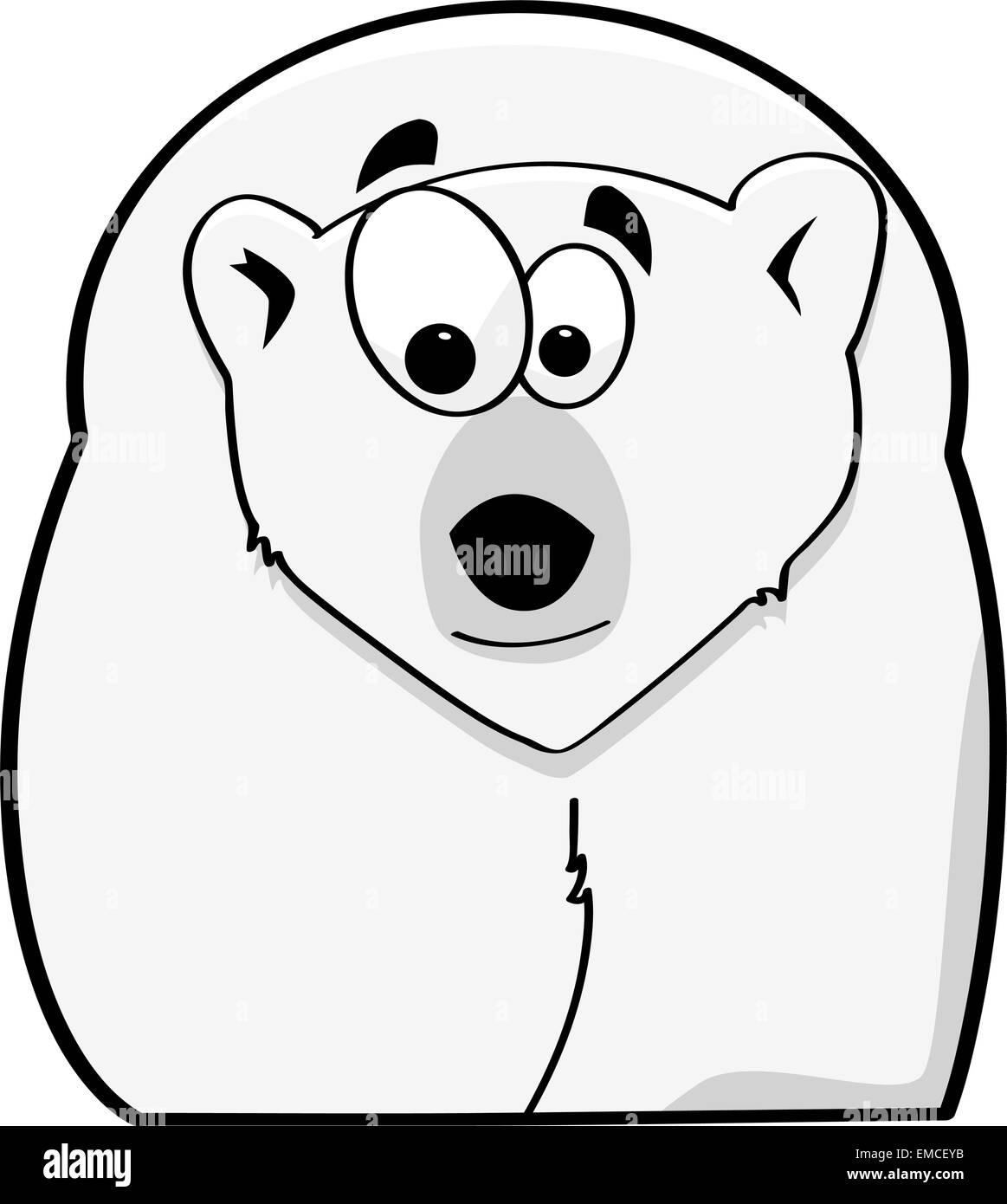 Cartoon bear in winter Black and White Stock Photos & Images - Alamy