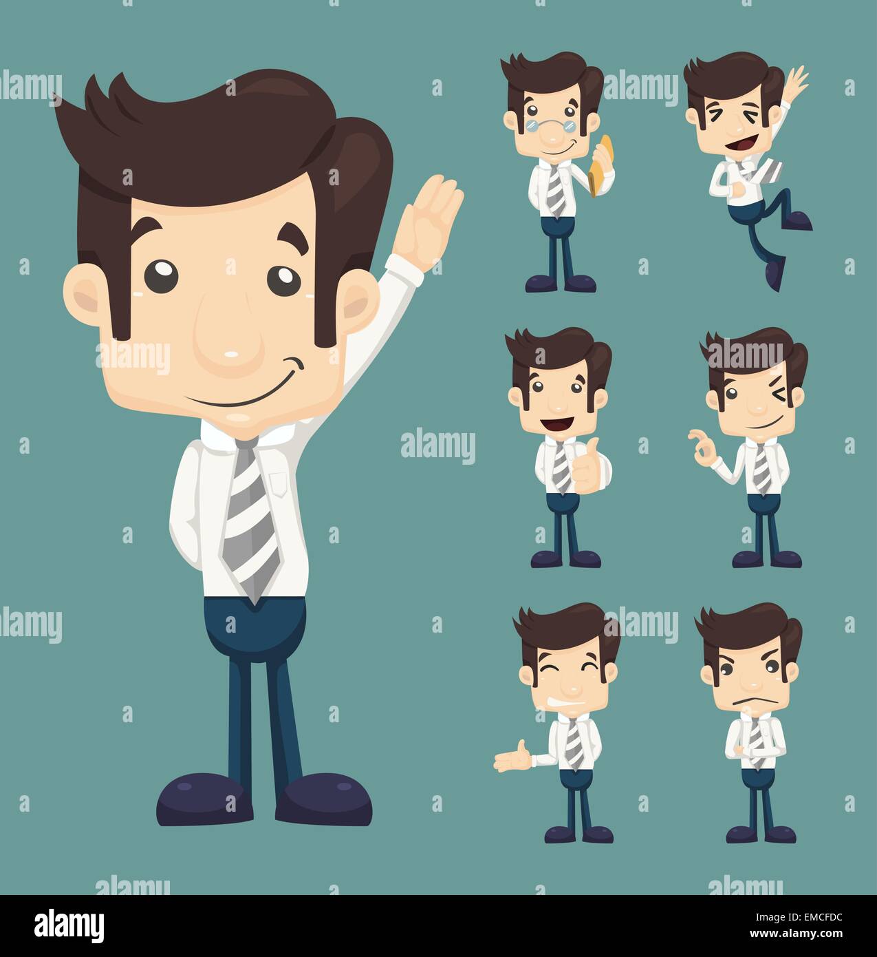 Set of businessman characters poses Stock Vector Image & Art - Alamy