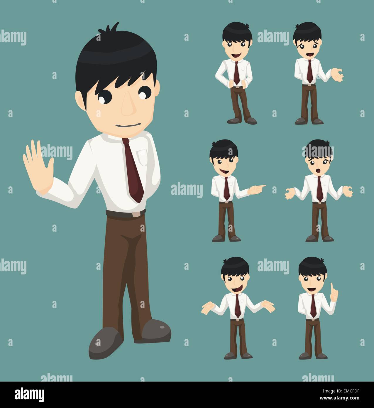 Set of businessman characters poses Stock Vector Image & Art - Alamy