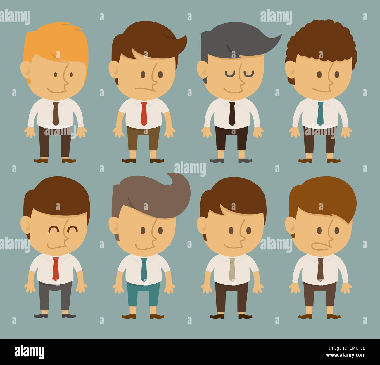 Set of businessman characters poses , office worker Stock Vector Image ...