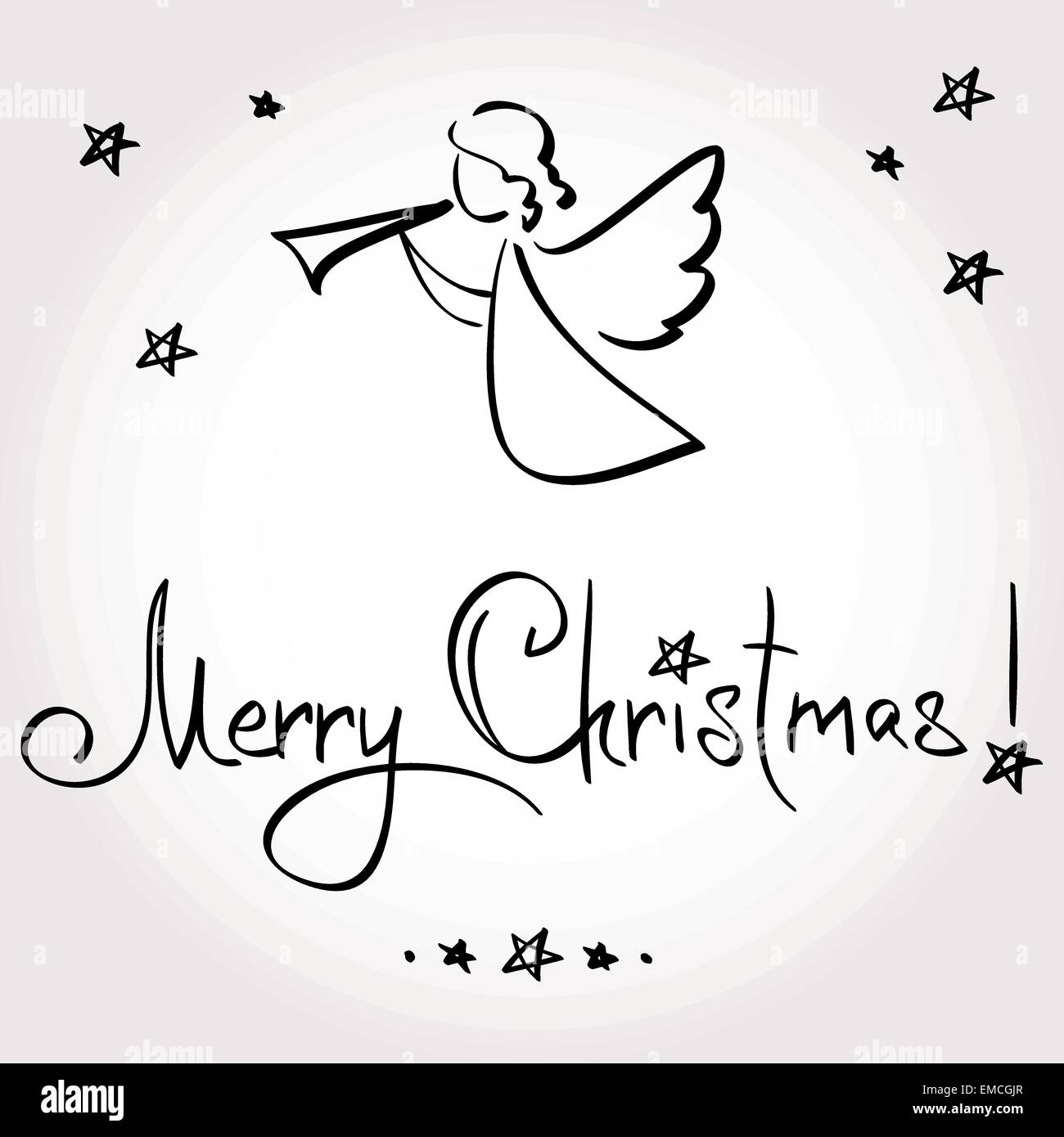 Christmas Card with Angel Stock Vector Image & Art - Alamy
