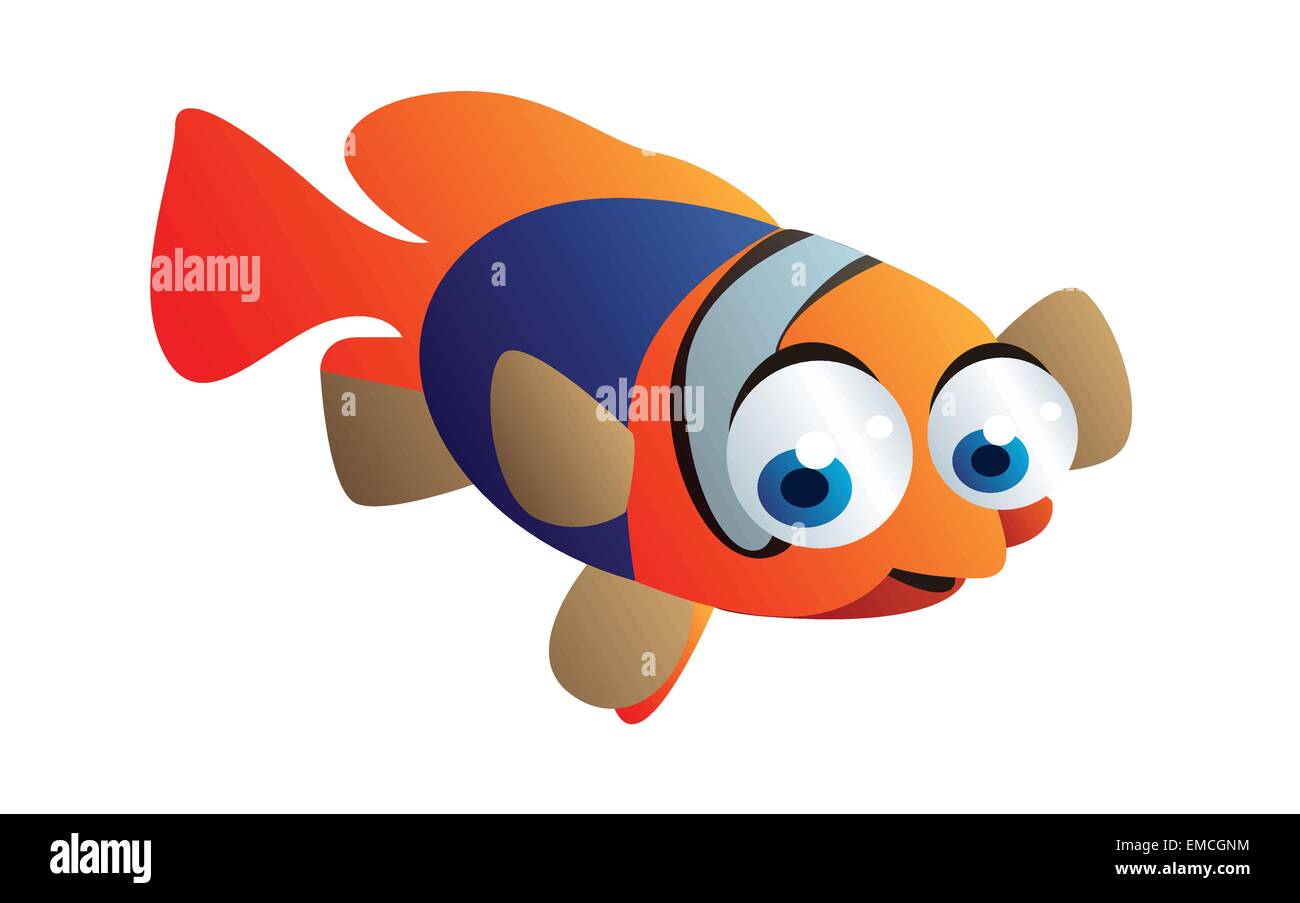 cute fish cartoon Stock Vector