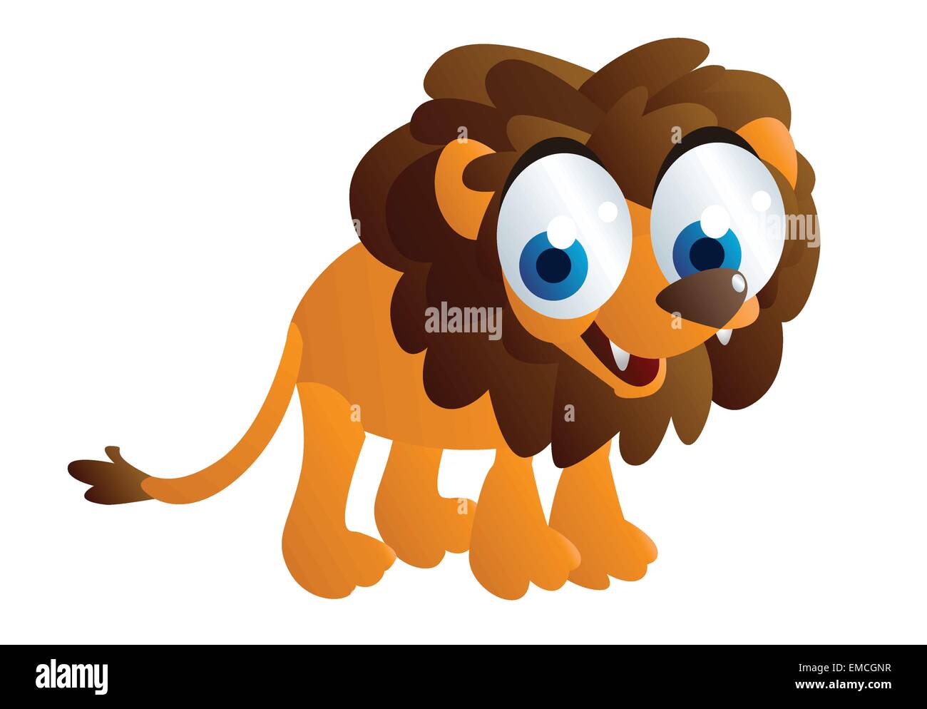 cute lion cartoon Stock Vector