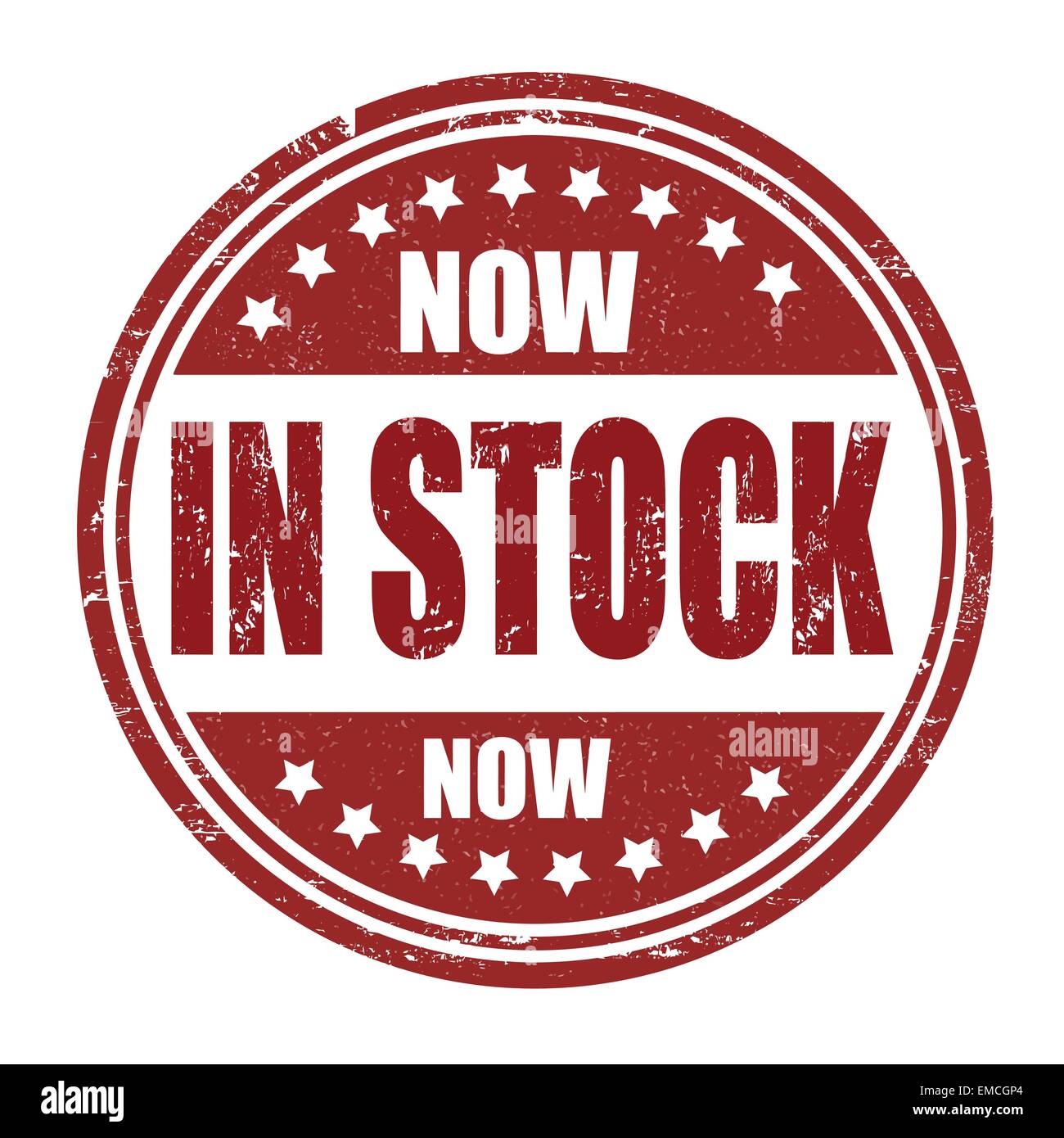 In stock now stamp Stock Vector