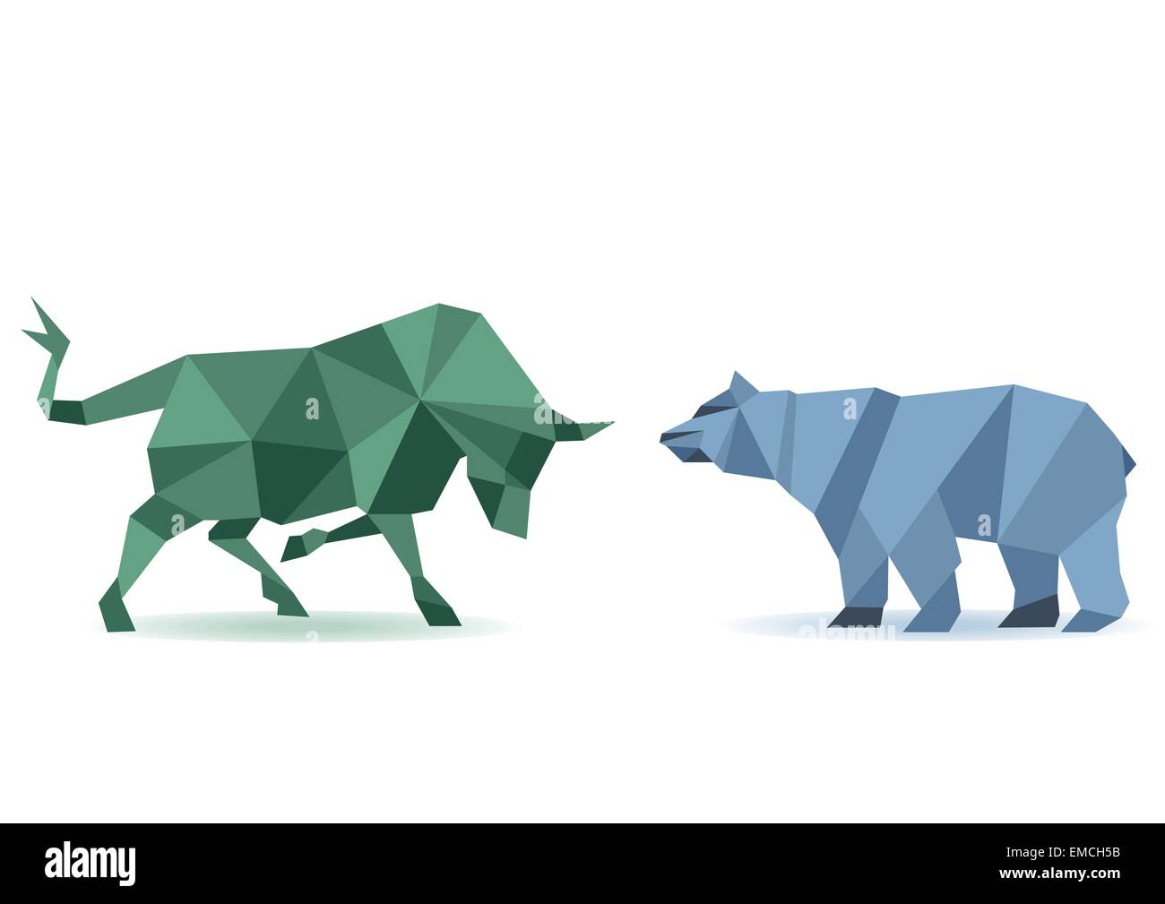 Bear and bull Stock Vector