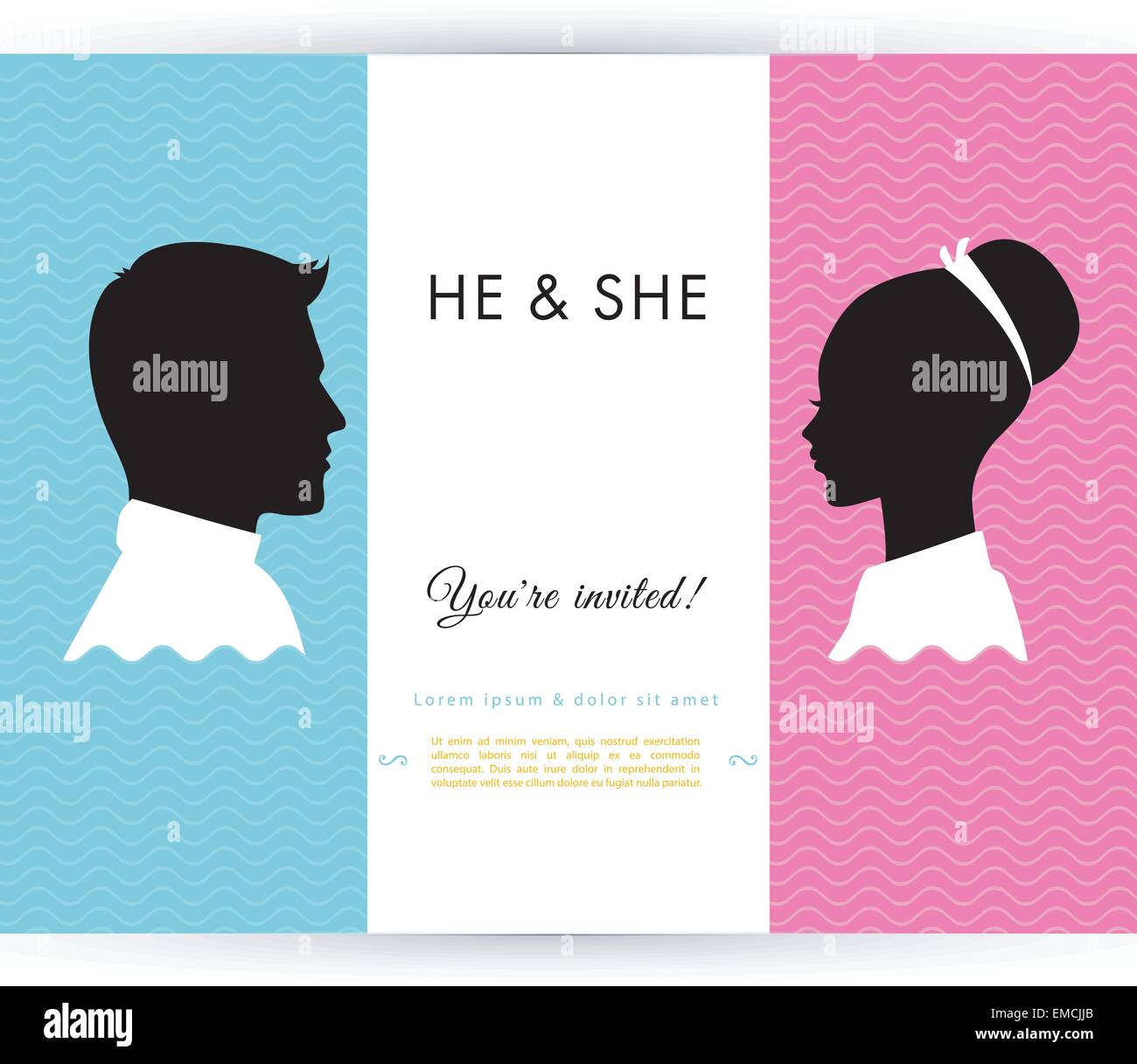 He & She Stock Vector Image & Art - Alamy
