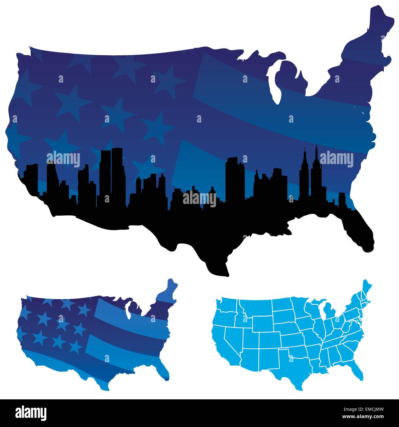 American Continent Map Stock Photos & American Continent Map Stock