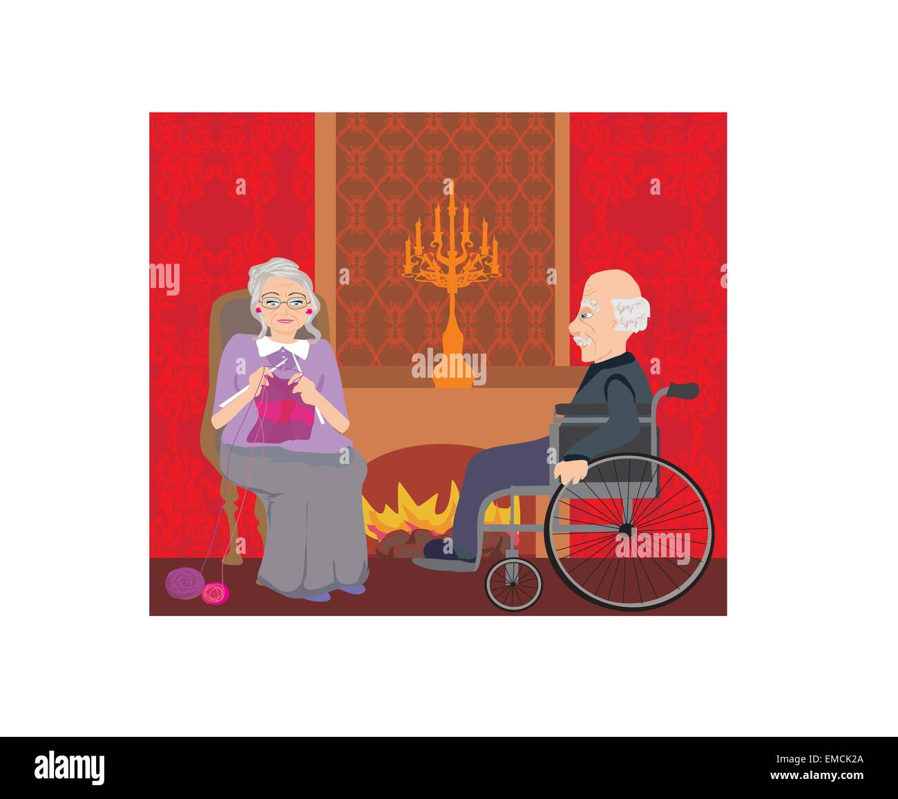 Senior at home man happy Cut