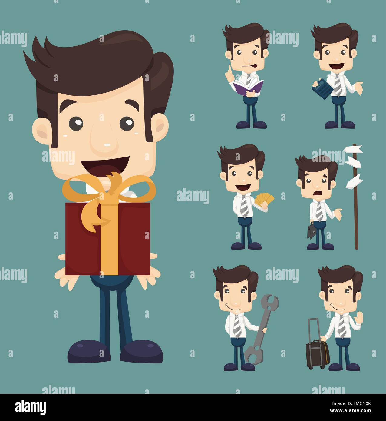 Set of businessman characters poses Stock Vector Image & Art - Alamy