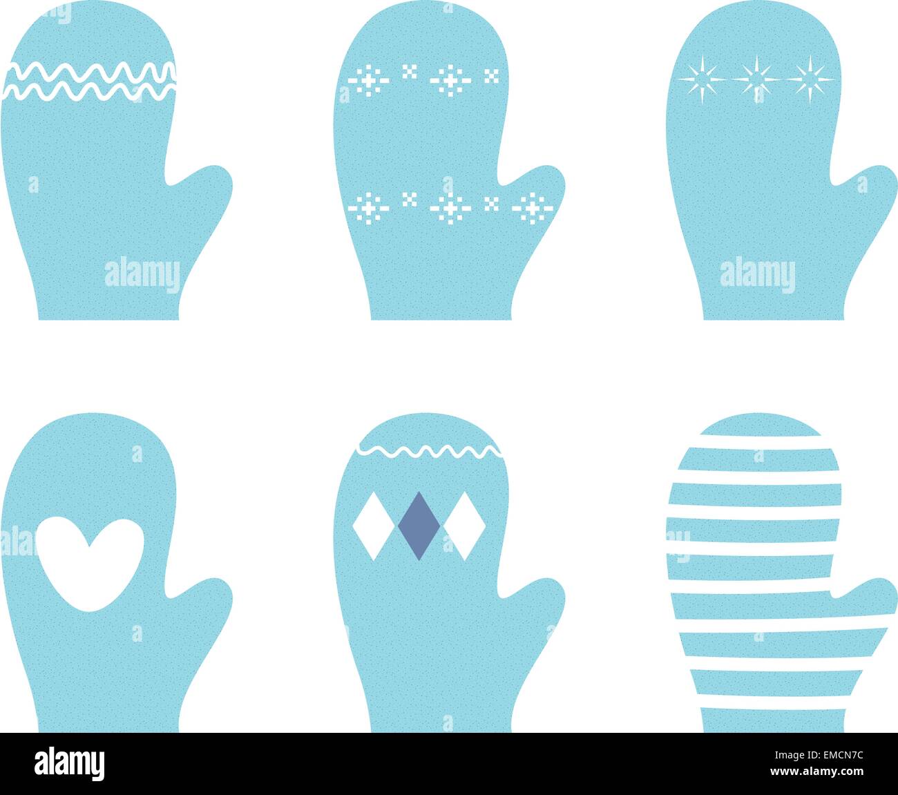 Winter Gloves in Northern style isolated on white ( blue Stock Vector ...