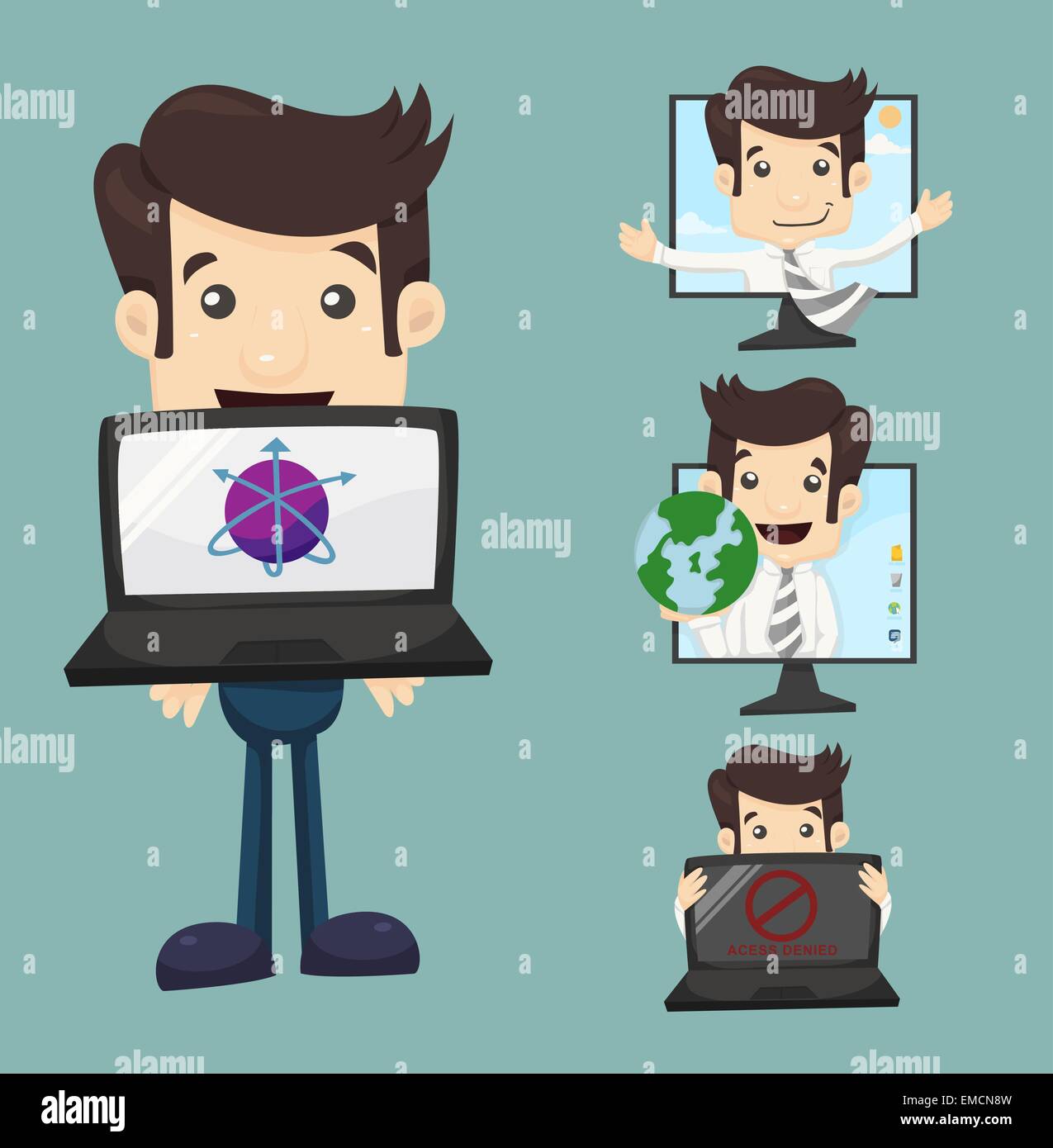 Cartoon computer holding money hi-res stock photography and images - Alamy