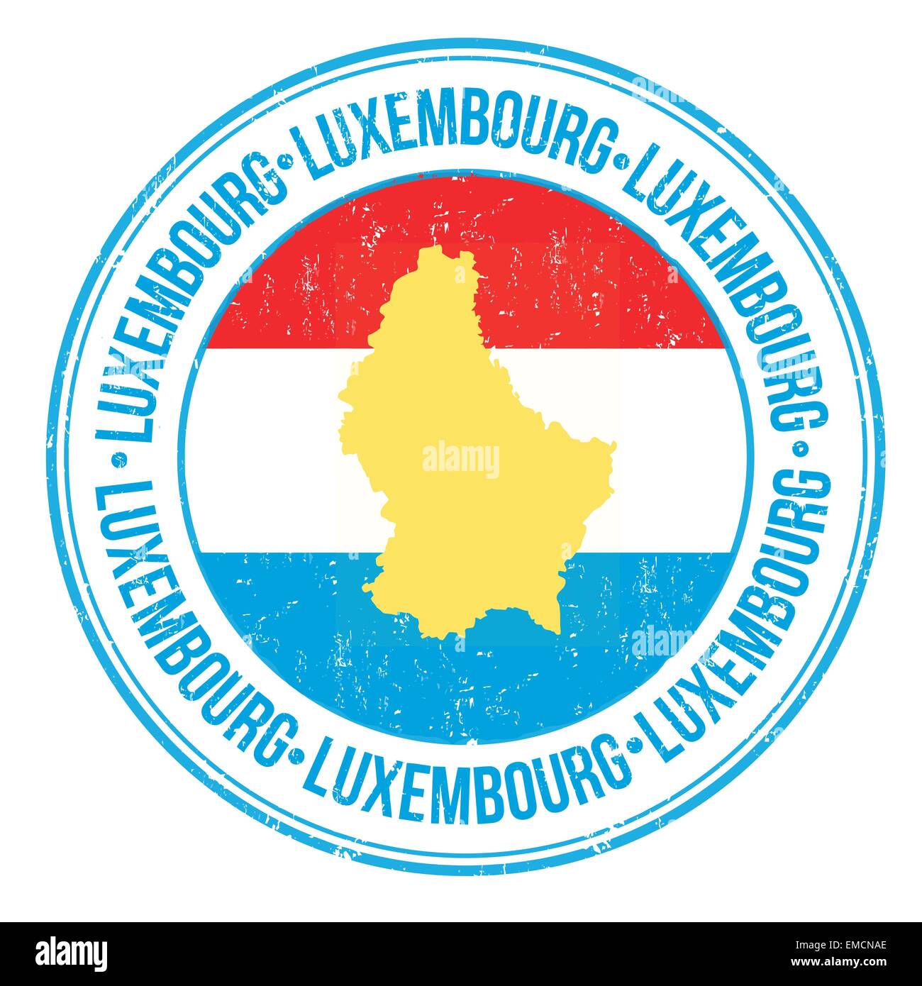 Luxembourg stamp Stock Vector