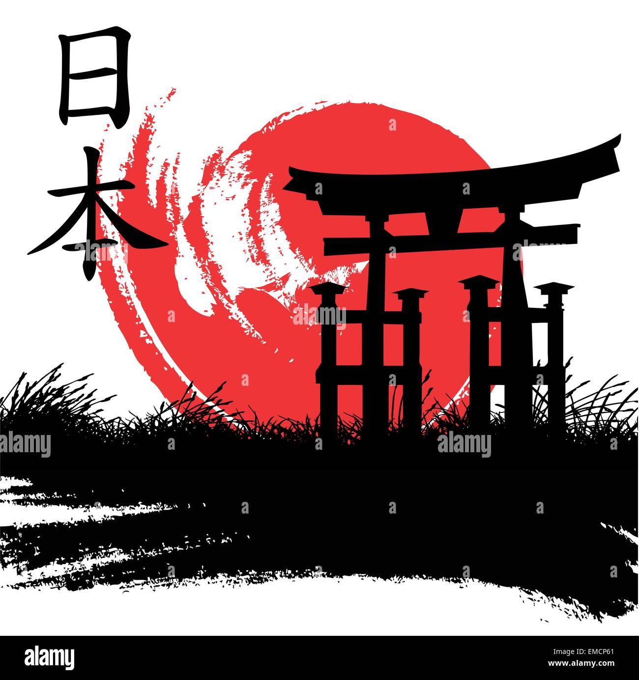 Japanese Temple Stock Vector