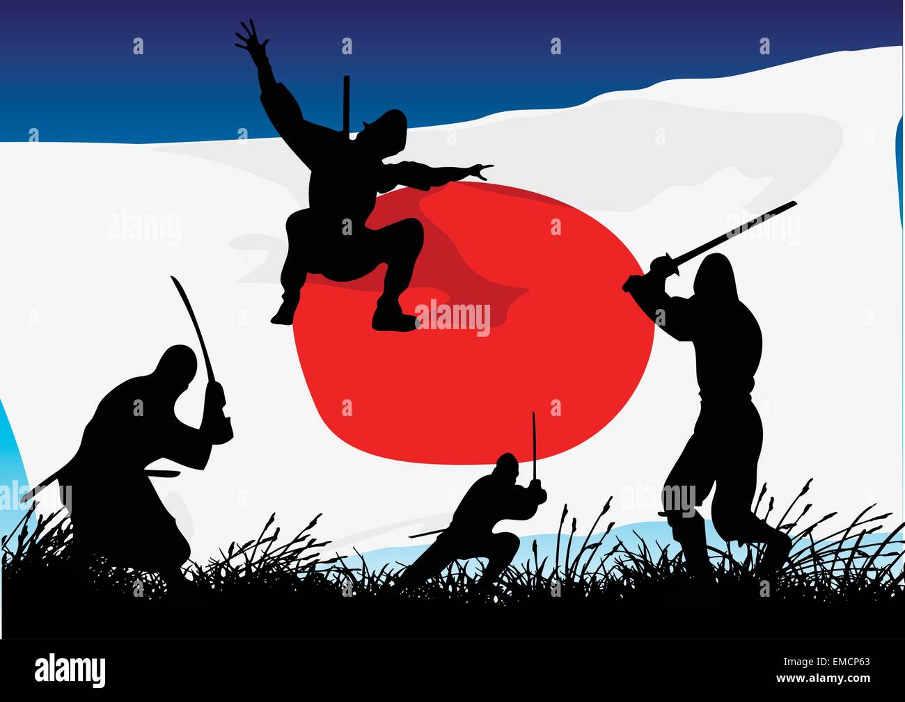 Ninjas Stock Vector