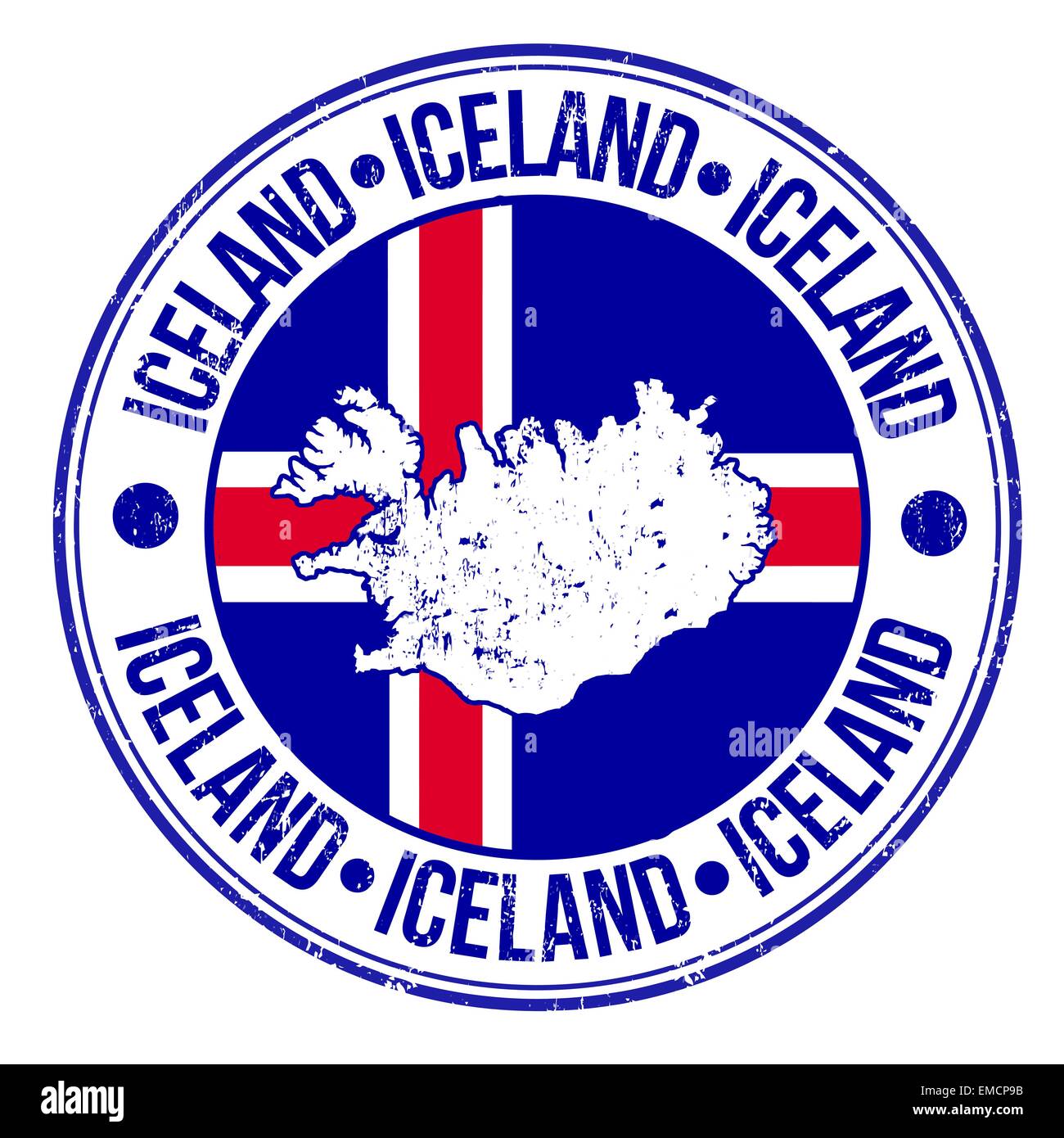 Iceland stamp Stock Vector