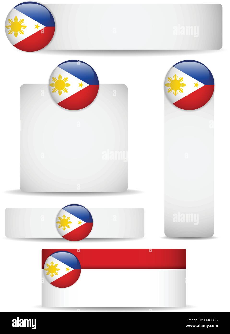 Philippines Country Set of Banners Stock Vector Image & Art Alamy