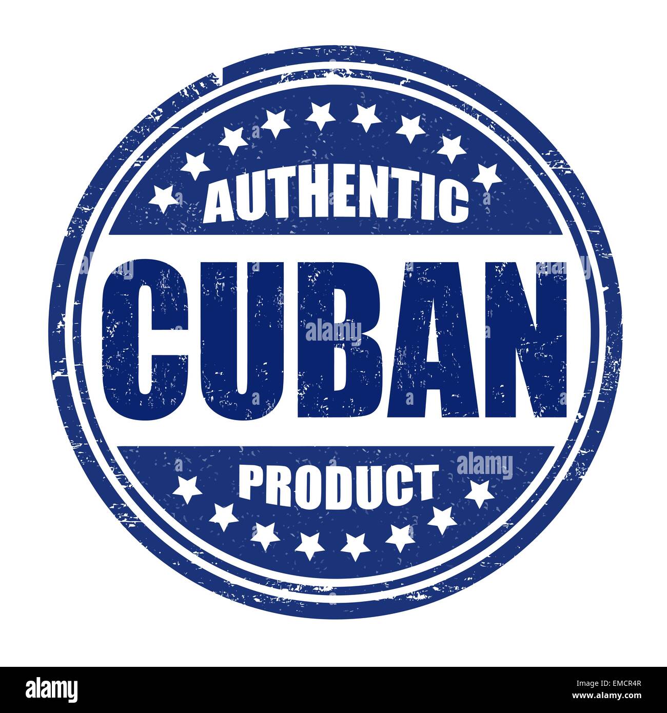 Authentic cuban product stamp Stock Vector