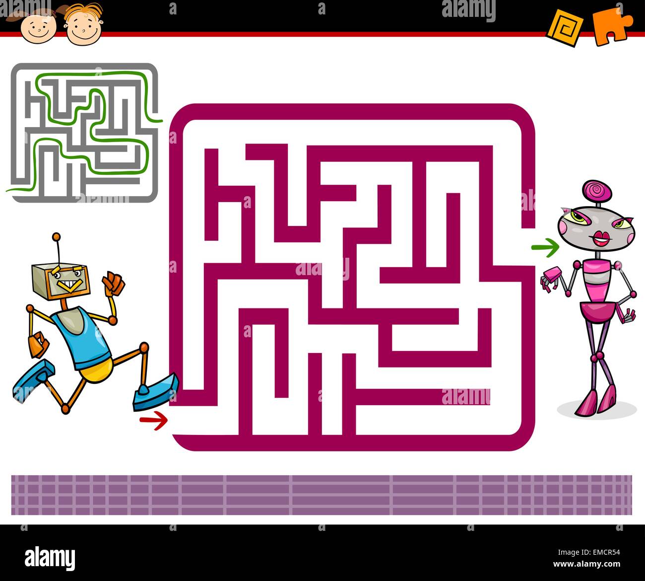 cartoon maze or labyrinth game Stock Vector Image & Art - Alamy