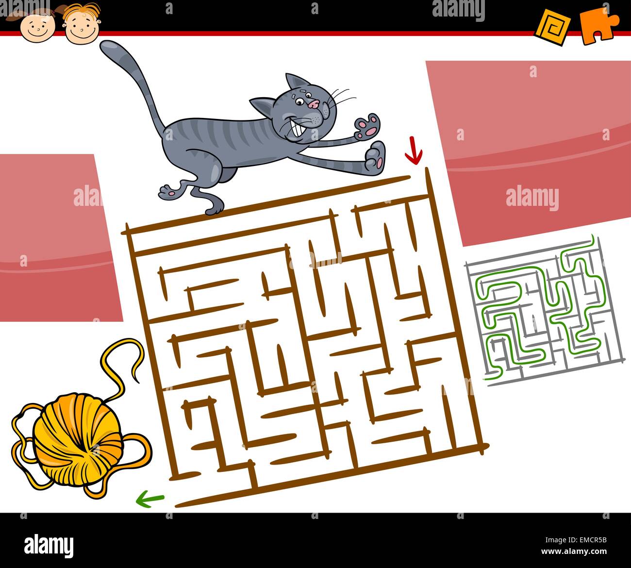 cartoon maze or labyrinth game Stock Vector Image & Art - Alamy
