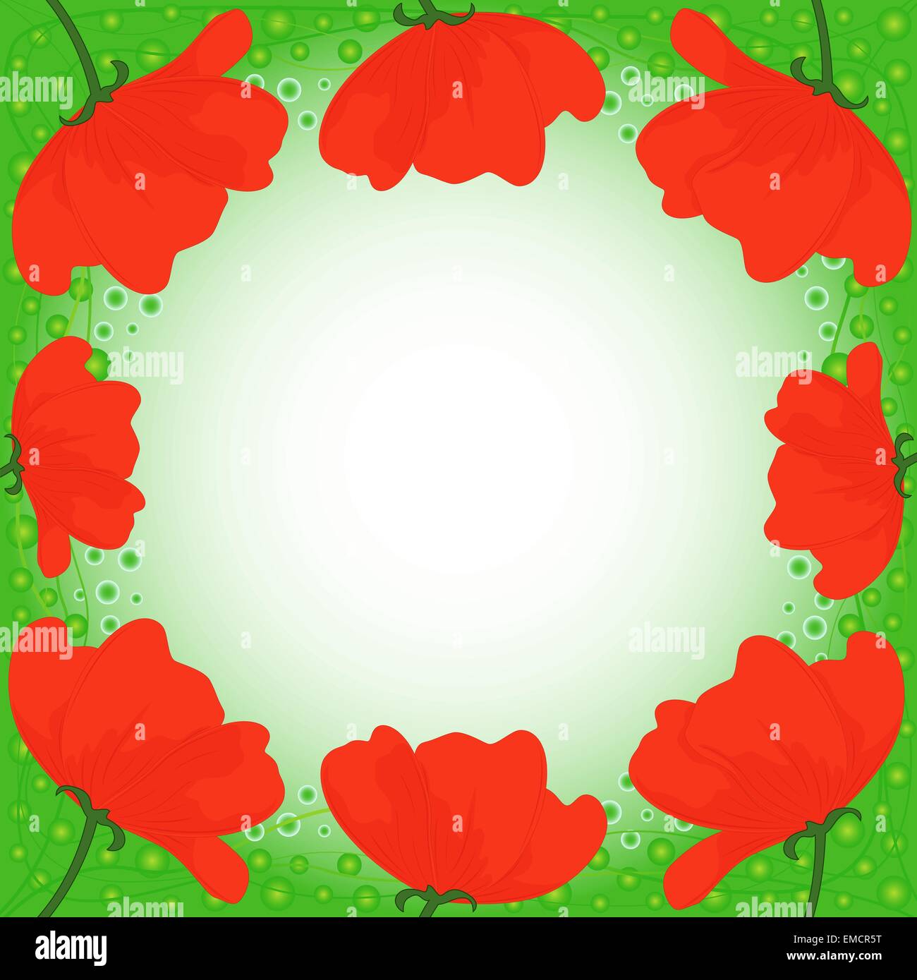 Postcard with several red poppies Stock Vector Image & Art - Alamy