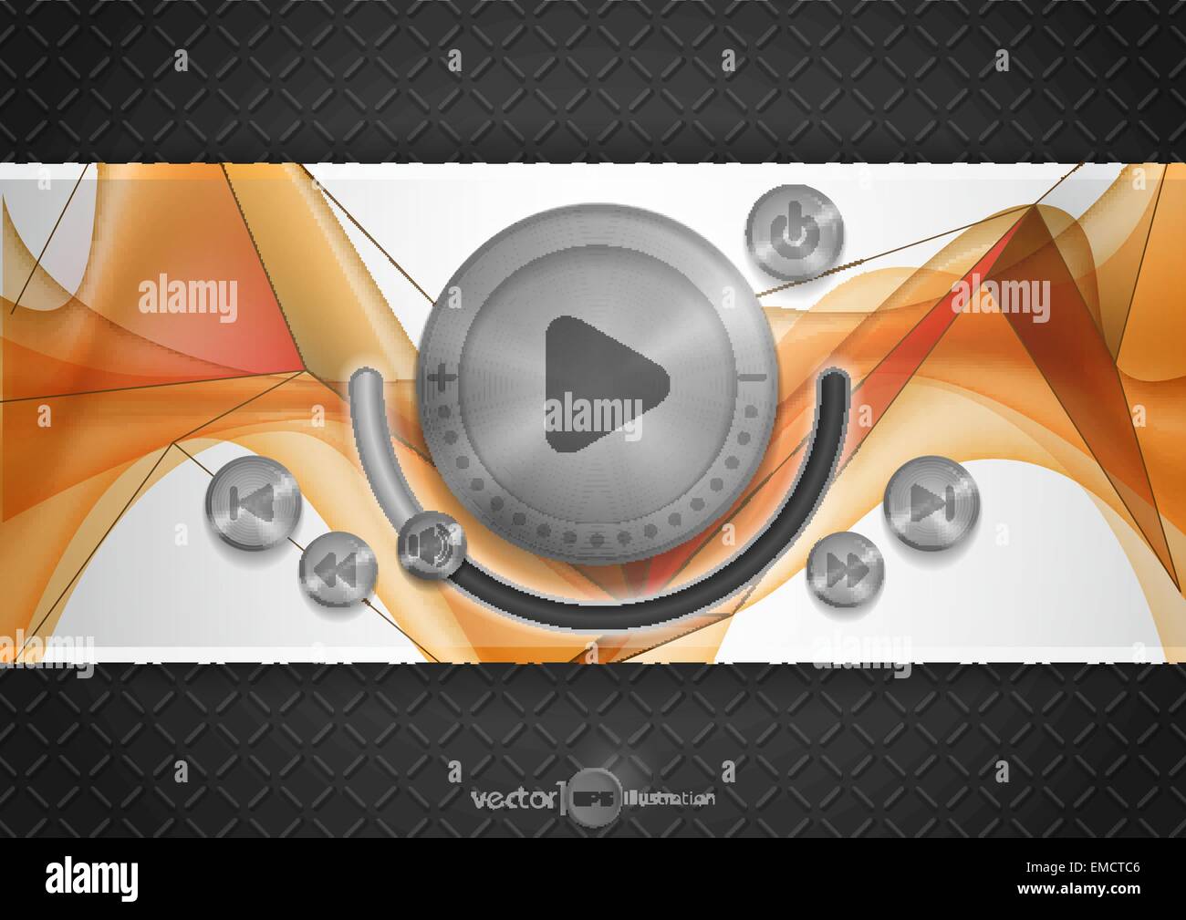 Abstract Technology App Icon With Music Button Stock Vector Image & Art ...
