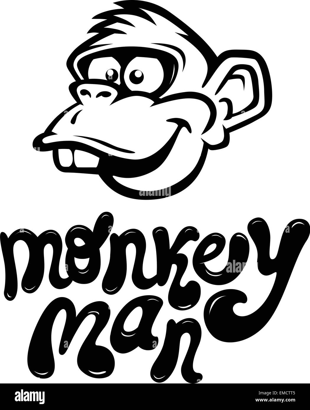 Monkey Cartoon Face Stock Vector Image & Art - Alamy