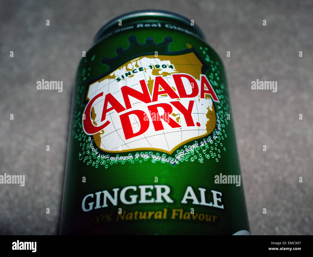 A can of Canada Dry ginger ale. Stock Photo