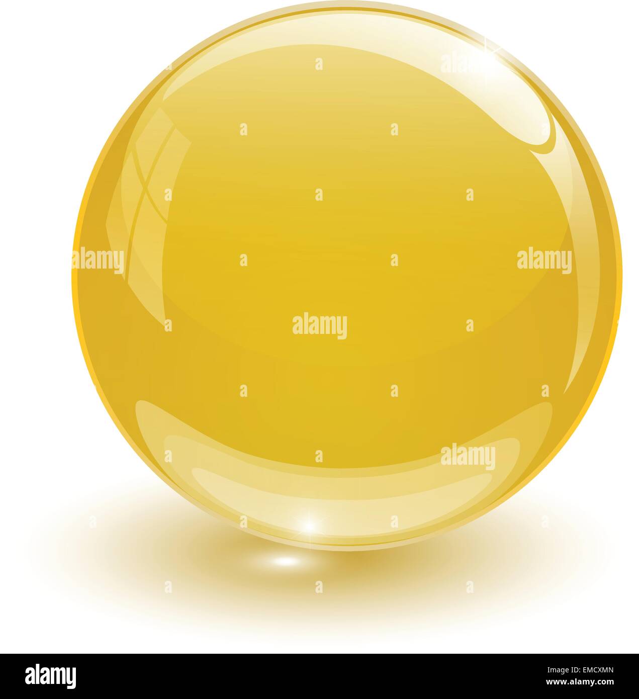 Amber glassy ball Stock Vector