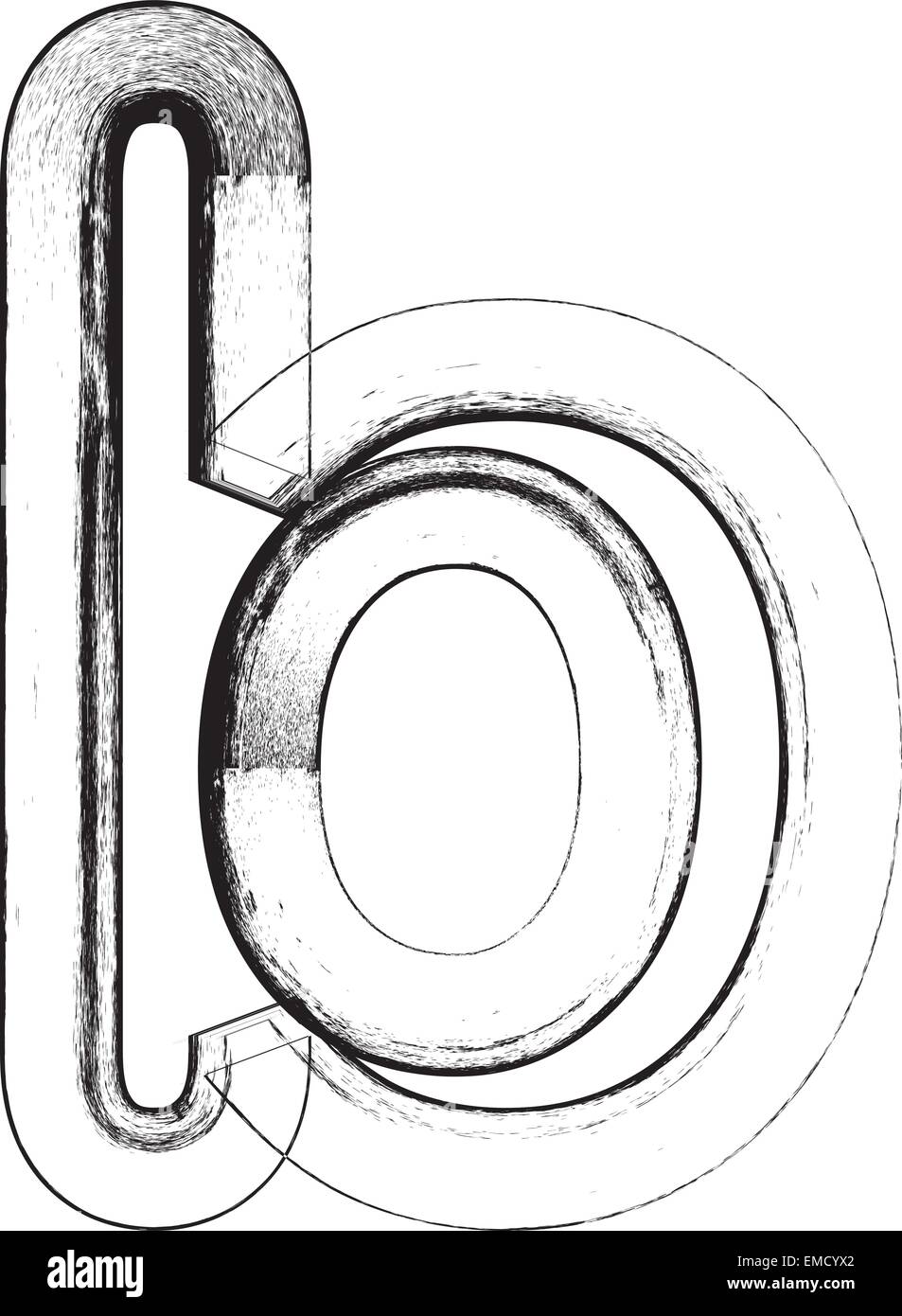 Grunge Font. Letter b Stock Vector Image & Art - Alamy