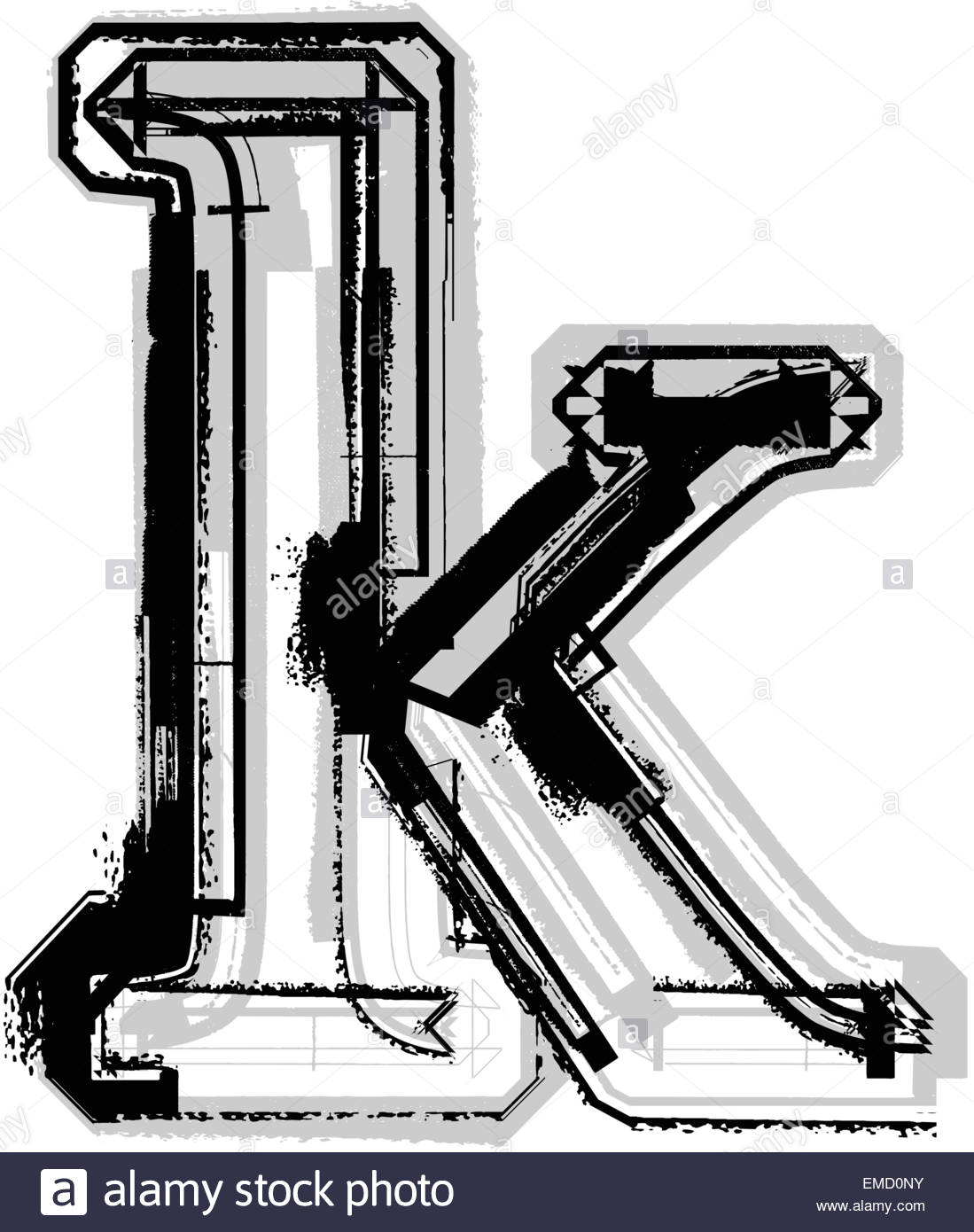 Letter K Black and White Stock Photos & Images - Alamy