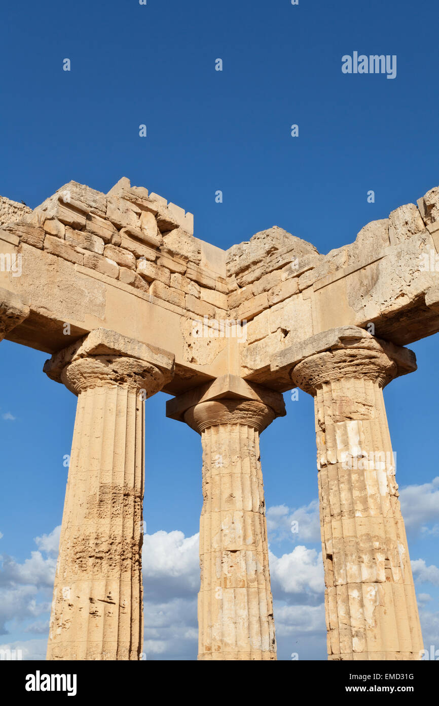 Selinunte temple detail, Sicily Stock Photo - Alamy