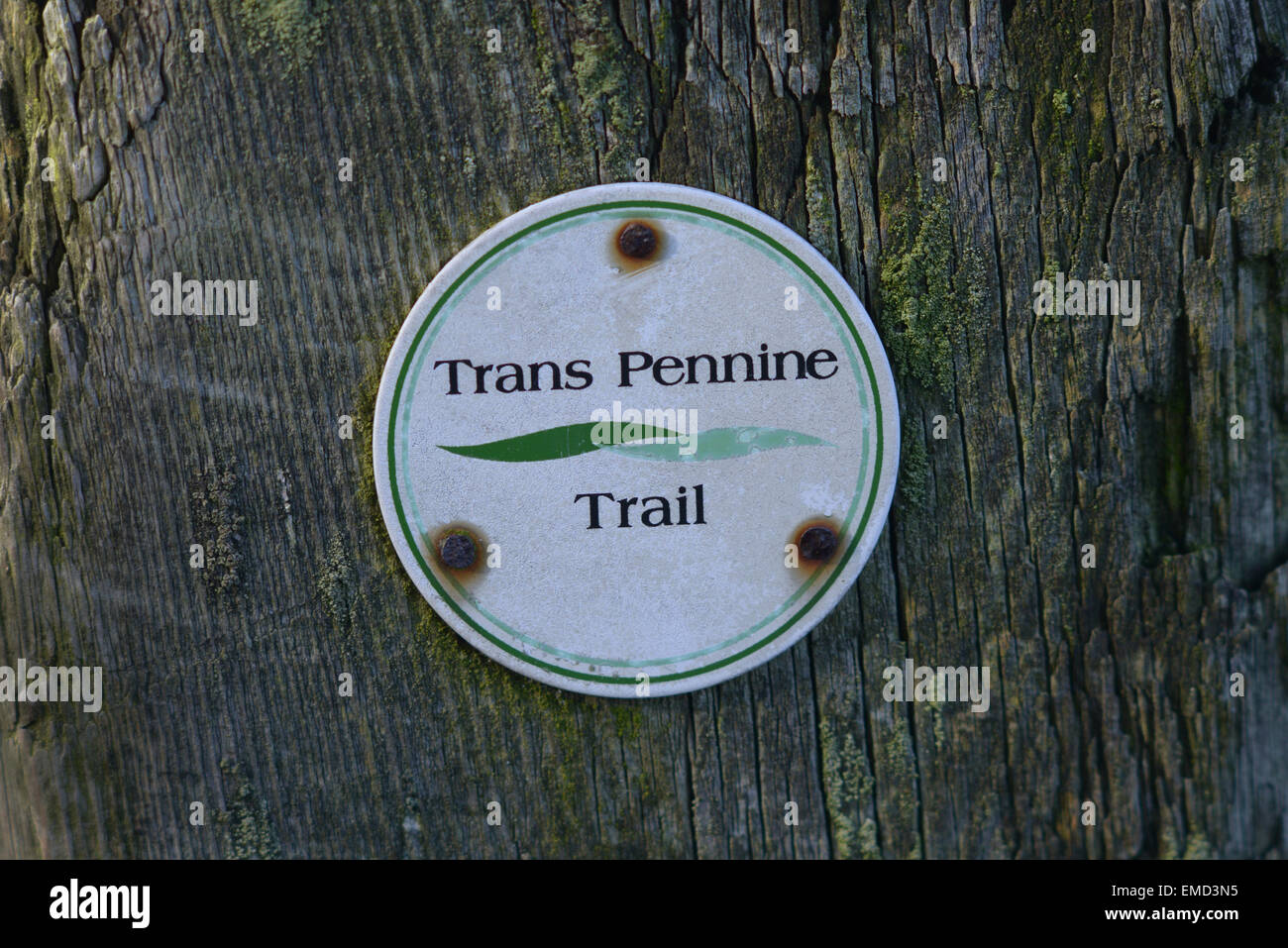 Trans Pennine Trail sign. Picture: Scott Bairstow/Alamy Stock Photo