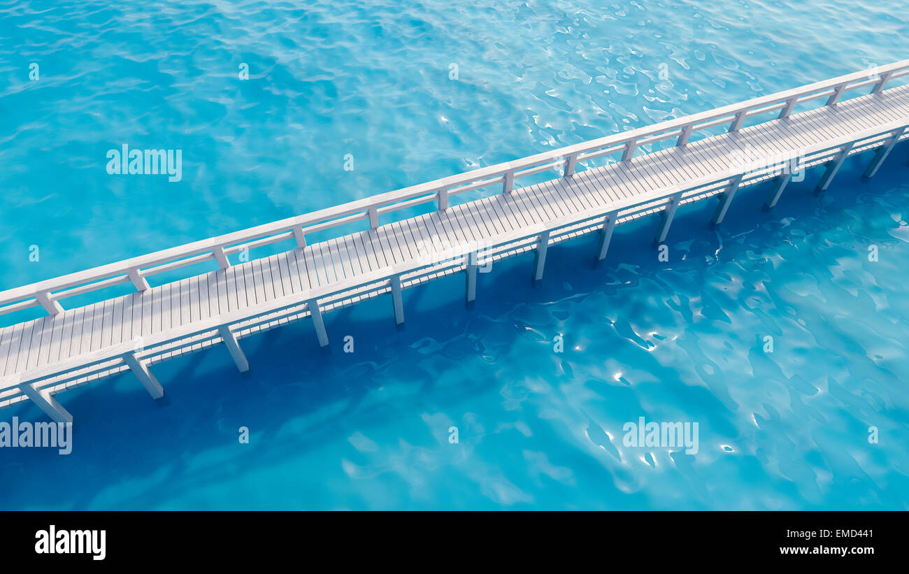 Wooden boardwalk 3d rendering hi-res stock photography and images - Alamy