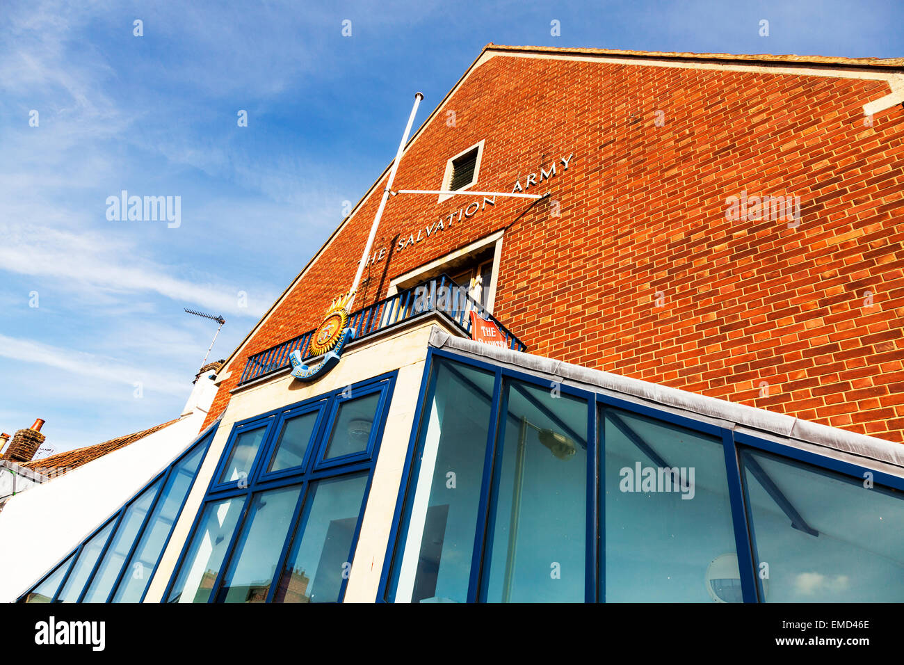 The Salvation Army sign and crest on building Fakenham North Norfolk UK