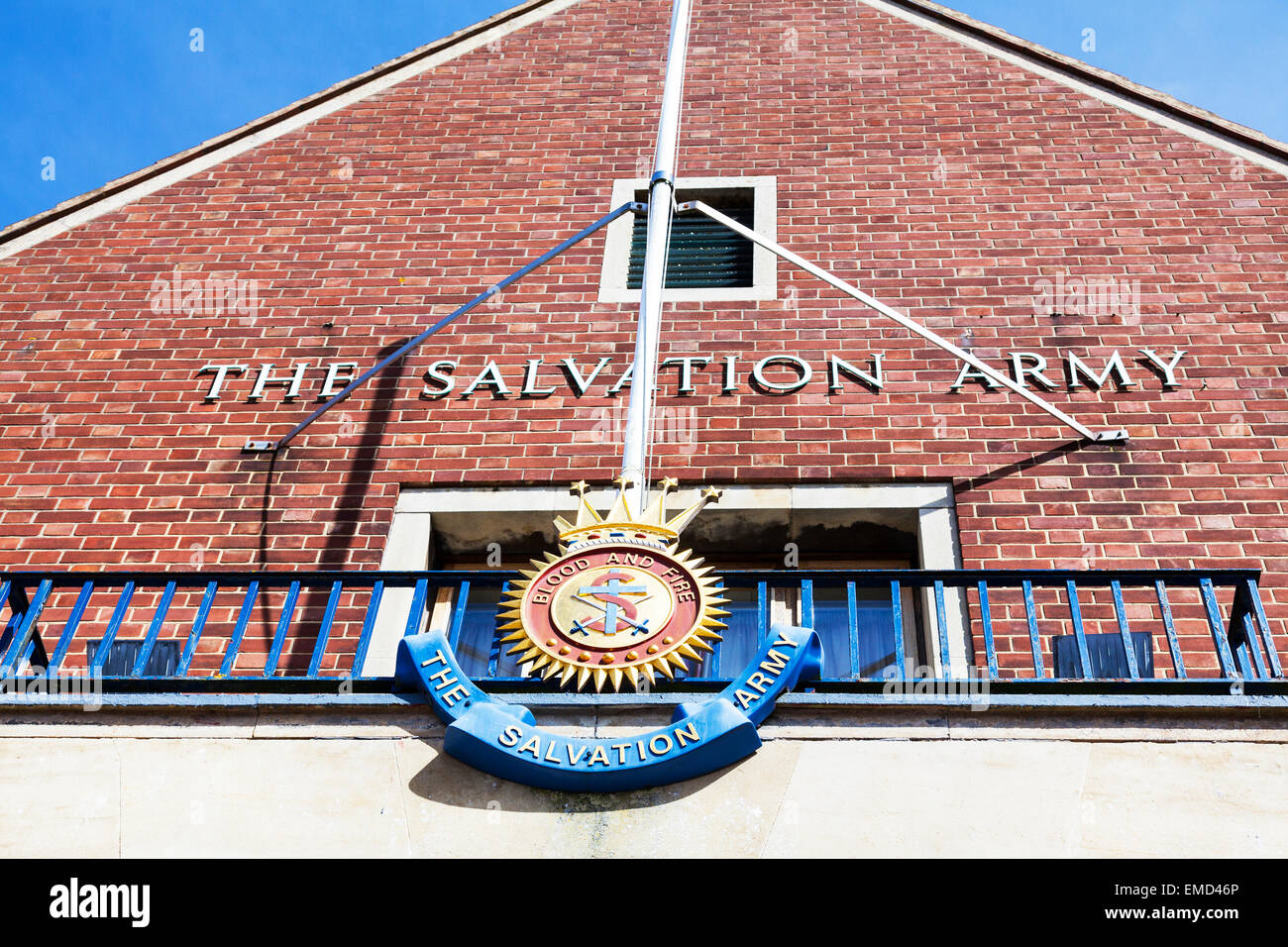 The Salvation Army sign and crest on building Fakenham North Norfolk UK