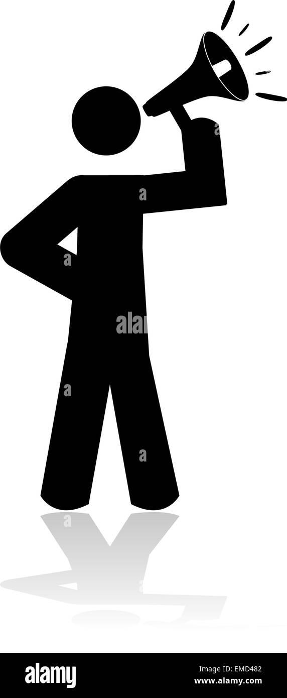Man with megaphone Stock Vector Image & Art - Alamy
