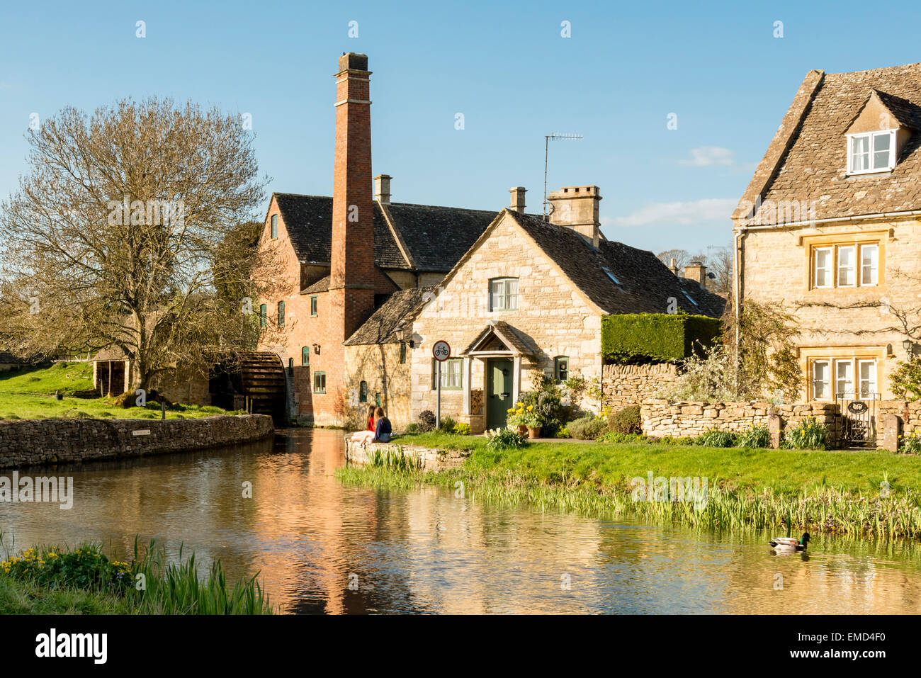 Watermill at Lower Slaughter, Cotswolds, UK. Stock Photo