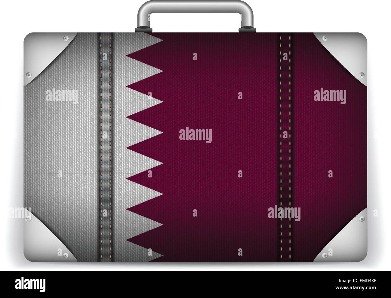 Qatar Travel Luggage with Flag for Vacation Stock Vector Image & Art