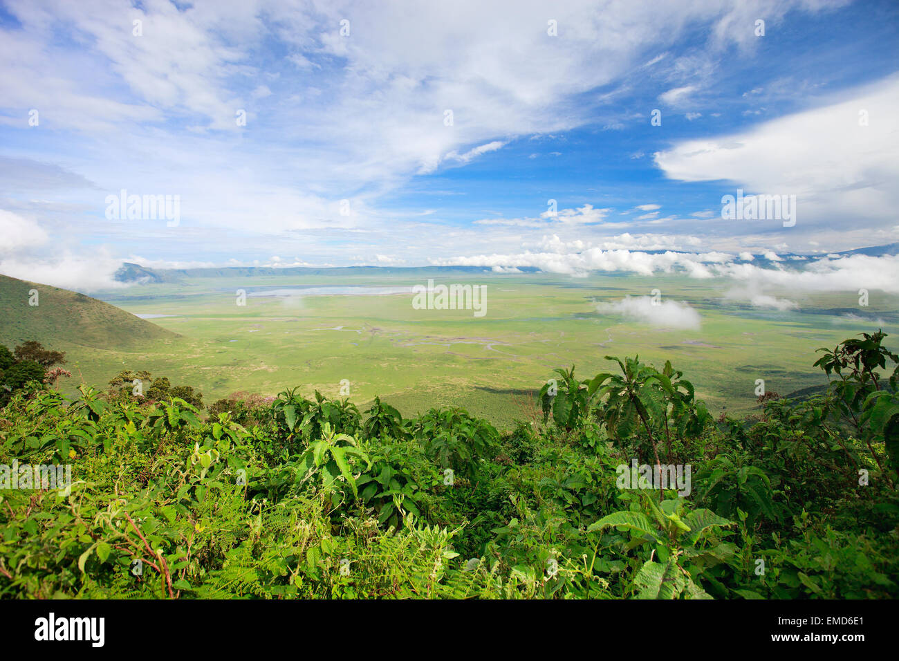 Ngorongoro crater area in Tanzania Stock Photo